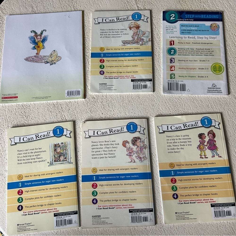 ๐ I Can Read! Book Bundle (6) | 5 Fancy Nancy + 1 Barbie | Early Readers Set - Picture 5 of 5